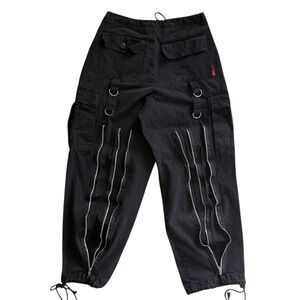 VTG 90s Y2K Tripp NYC Cargo Pants Size Large Goth Rave Zippers Punk